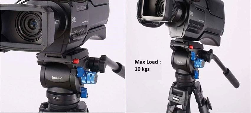 تحمل وزن سه پایه دوربین حرفه ای جیماری Jmary Tripod Video PH20+LF85
