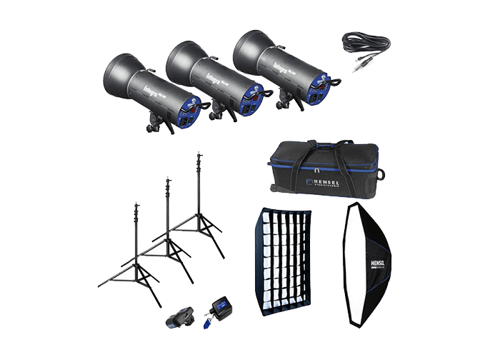 کیت فلاش حرفه ای سه شاخه هنسل ۶۰۰ ژول Hensel