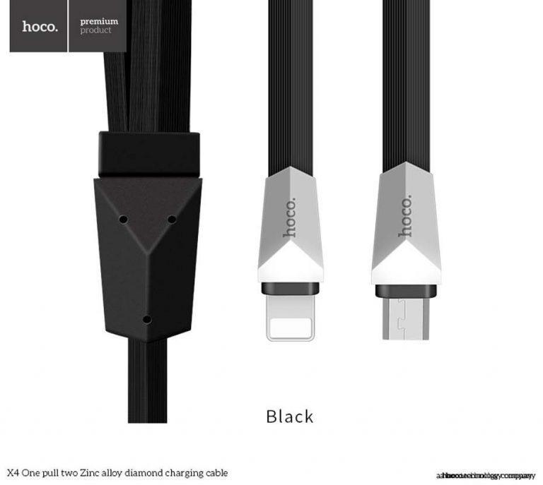 کابل USB به MicroUSB و Apple هوکو مدل X4