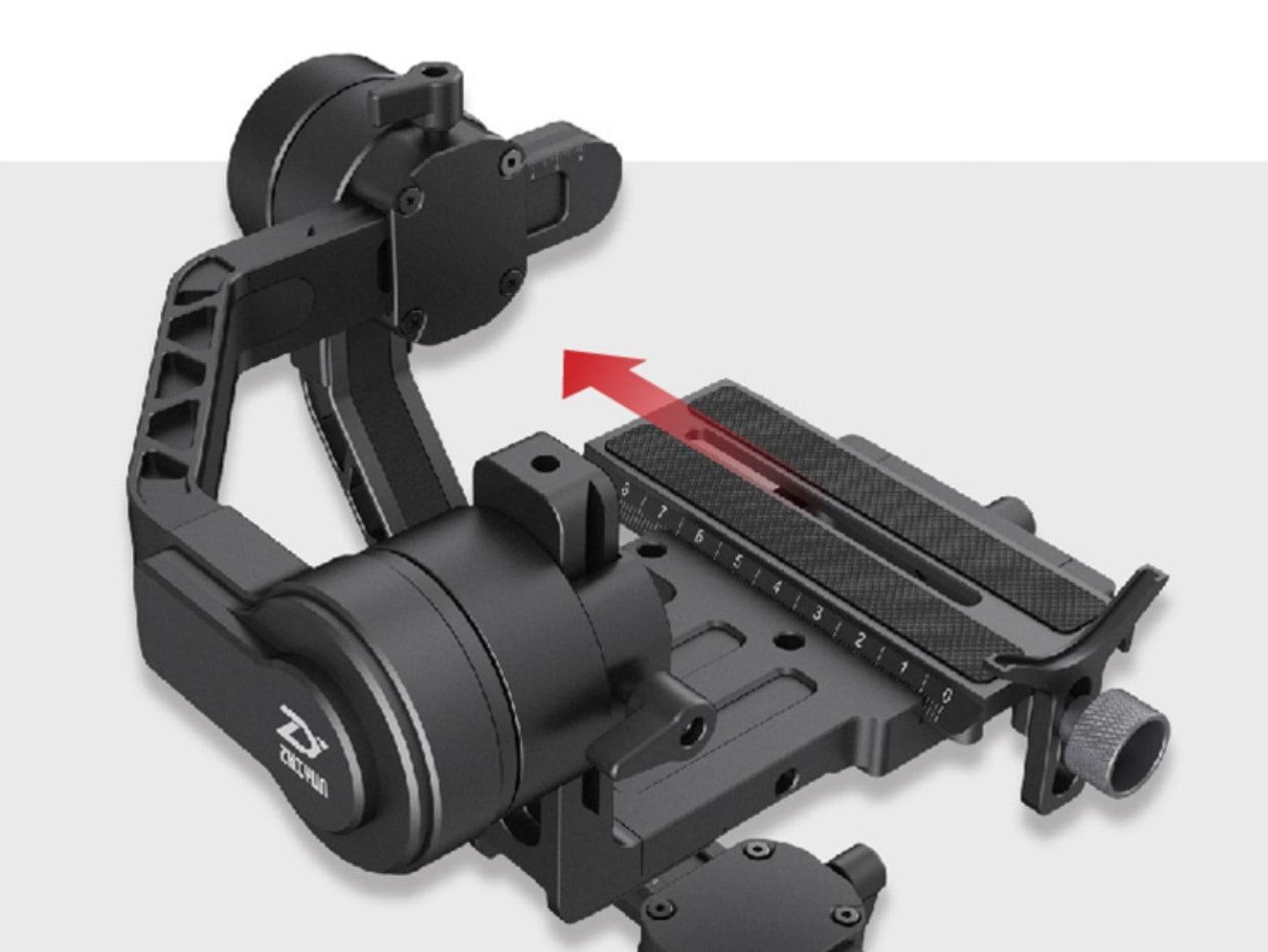 تصویر از بخش قابل تنظیم گیمبال دوربین ژیون کرین 2 همراه با موتور فوکوس Zhiyun-Tech Crane-2