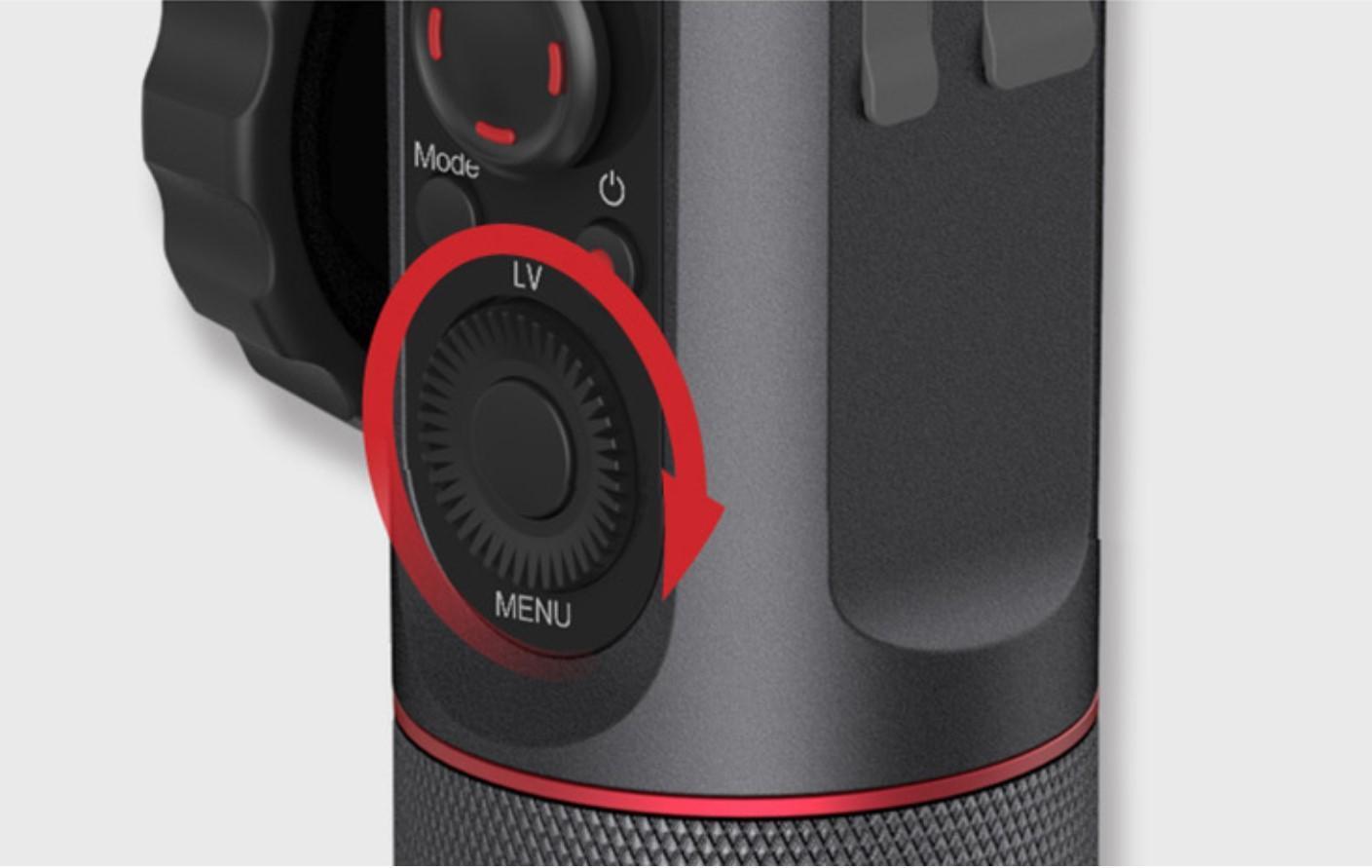 تصویر از تنظیمات گیمبال دوربین ژیون کرین 2 همراه با موتور فوکوس Zhiyun-Tech Crane-2