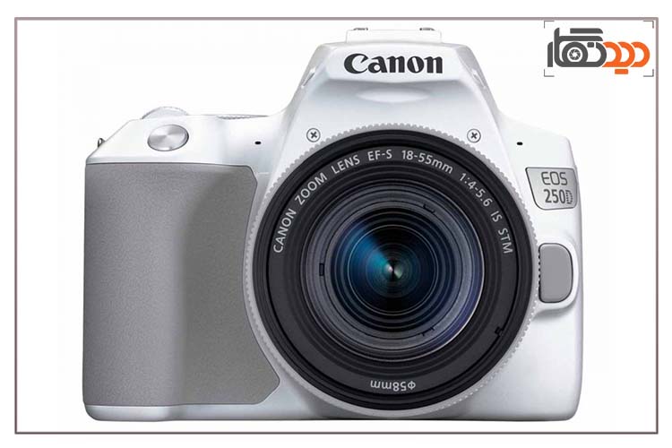 دوربین canon 250D سفید با لنز 18-55 DC III