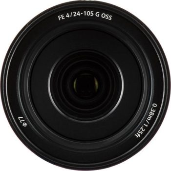 نمای روبرو لنز سونی مدل Sony 24-105 f/4 G oss
