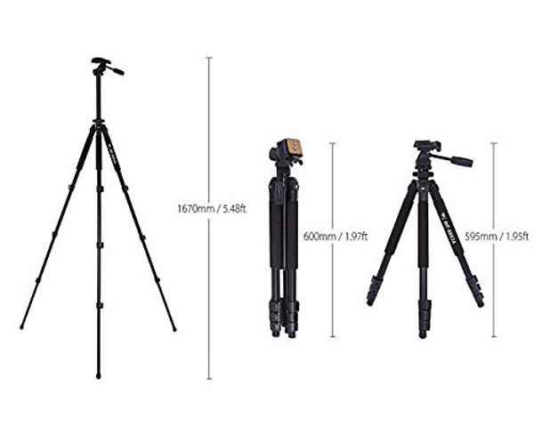 ارتفاع های سه پایه دوربین ویفنگ مدل WT-6663A