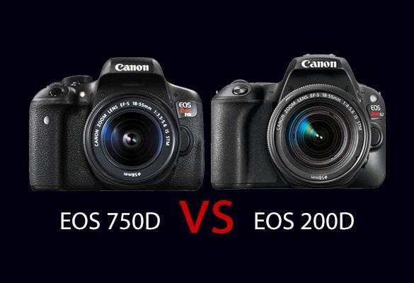 مقایسه دوربین کانن 750D با کانن 200D