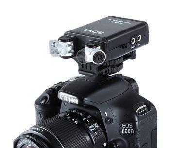 اتصال راحت میکروفن بویا مدل BY-SM80 به دوربین