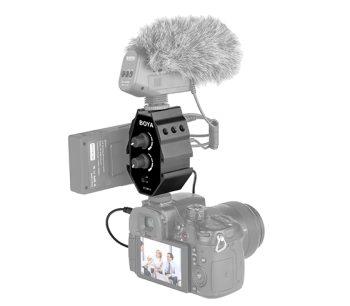 رابط میکروفون بویا مدل BY-MP4 قابل استفاده با دوربین