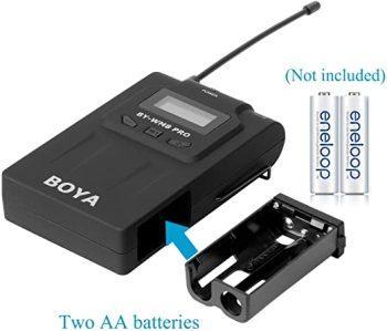 محل باتری های فرستنده میکروفون بویا مدل By-TX8 PRO