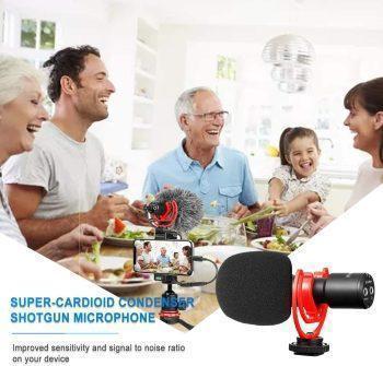 ضبط ویدیو با میکروفون کاردیود بویا مدل BY-MM1+