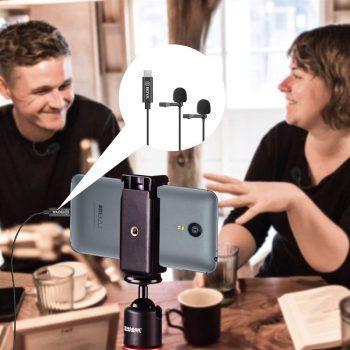 ضبط حرفه ای با میکروفون یقه ای بویا مدل BY-M3D