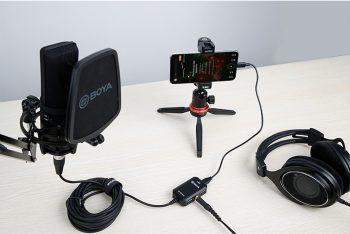 کابل میکروفون بویا مدل BY-BCA70 قابل اتصال یه گوشی