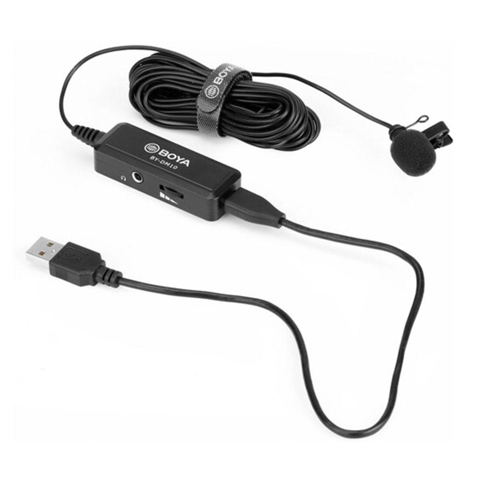 میکروفن یقه ای بویا مدل BY-DM10 با قابلیت اتصال به درگاه USB و لایتنینگ