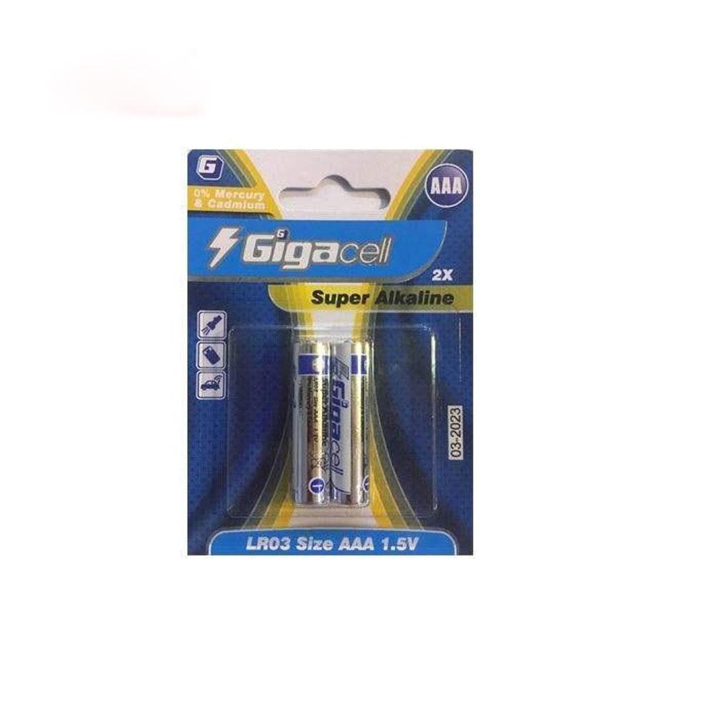باتری نیم قلمی گیگاسل مدل LR03 بسته دو عددی