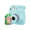 دوربین چاپ سریع فوجی فیلم آبی روشن Instax Mini 9 Ice Blue + کاغذ ۱۰ تایی