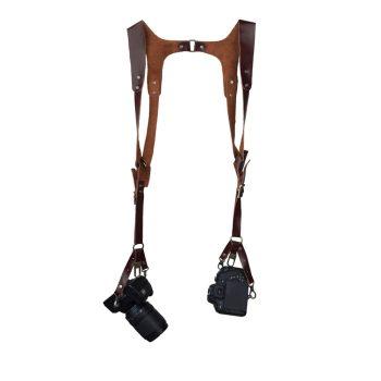 کمربند چرمی دوربین عکاسی DSLR زرشکی