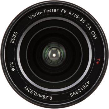 نمای روبرو لنز سونی Sony Vario-Tessar T* FE 16-35mm f/4 ZA OSS Lens