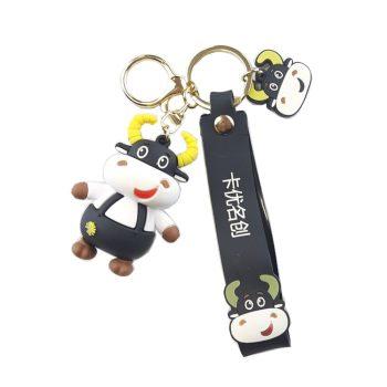 جاکلیدی سیلیکونی طرح گاو مشکی Model Black cow