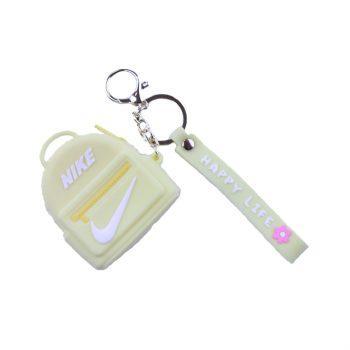 جاکلیدی و کیف هندزفری سیلیکونی طرح کیف نایک زرد Nike yellow