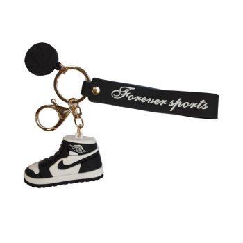 جاکلیدی سیلیکونی طرح کتونی نایک مشکی- سفید Nike shoes