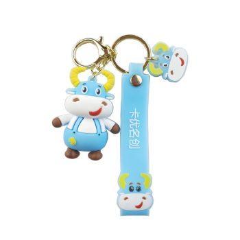 جاکلیدی سیلیکونی طرح گاو آبی Model Blue cow