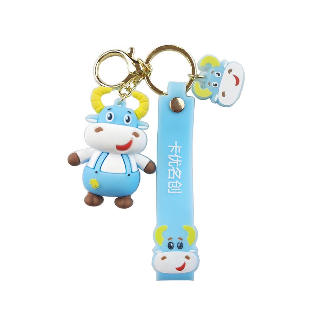 جاکلیدی سیلیکونی طرح گاو آبی Model Blue cow