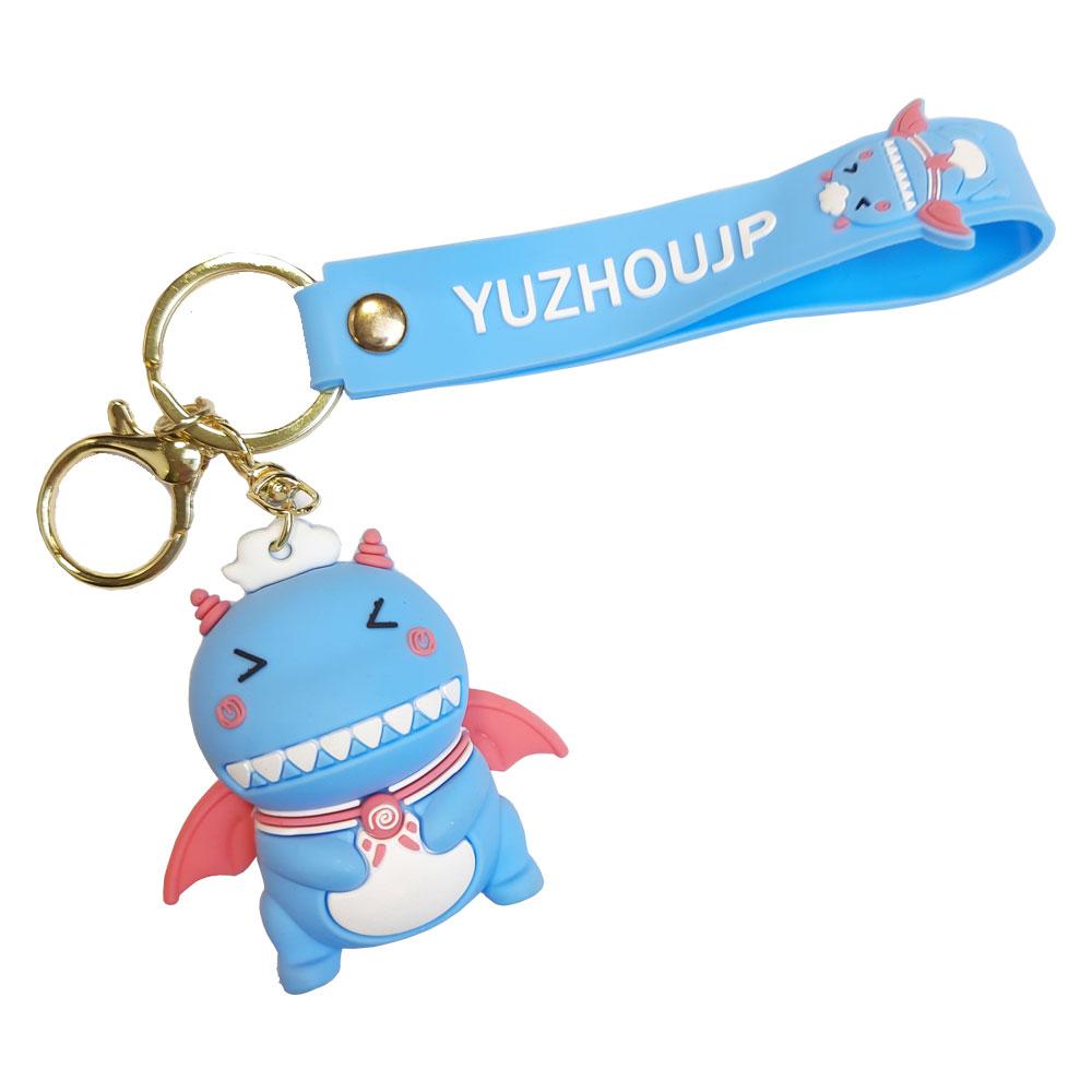 جاکلیدی سیلیکونی طرح دایناسور آبی Blue Dinosaur