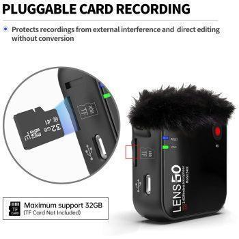 حافظه داخلی میکروفن بی سیم لنزگو LENSGO 348C