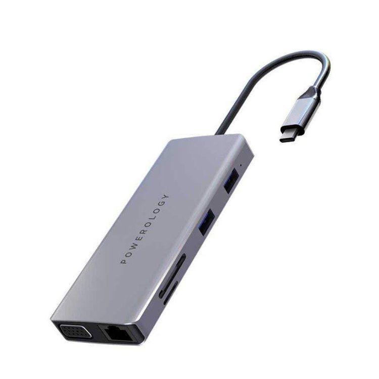 هاب 11 پورت USB-C پاورولوژی Powerology P11CHBGY-01