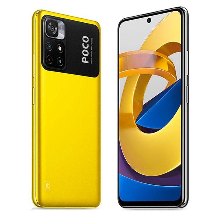 گوشی موبایل شیائومی مدل Xiaomi Poco M4 Pro 5G دو سیم کارت ظرفیت 128 گیگابایت و رم 6 گیگابایت زرد