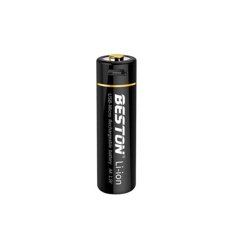 باتری قلمی لیتیوم یون بستون BESTON Micro USB 1.5V بسته 4 عددی