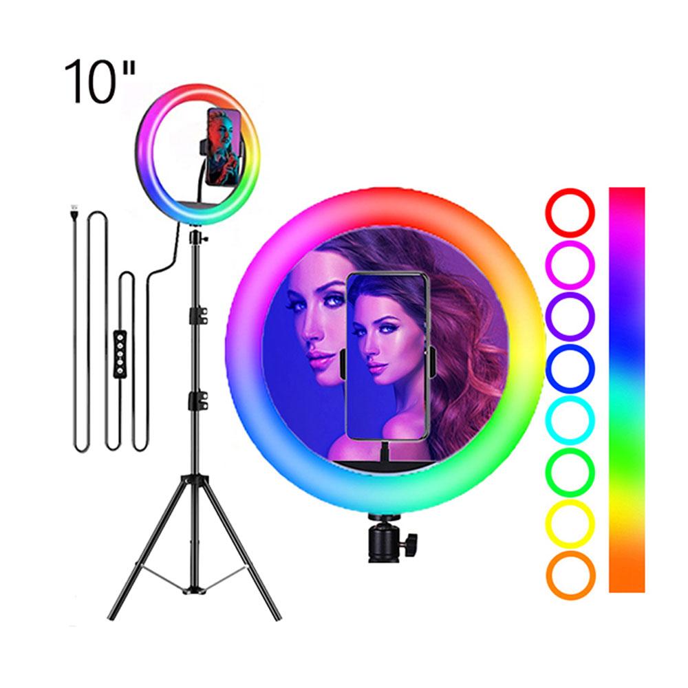 رینگ لایت 10 اینچ RGB LED Soft Ring Light