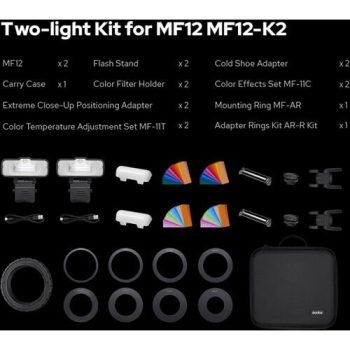 رینگ فلاش گودکس Godox MF12 Macro Flash 2-Light Kit
