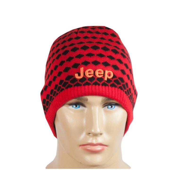 کلاه بافتنی داخل پلار Jeep قرمز