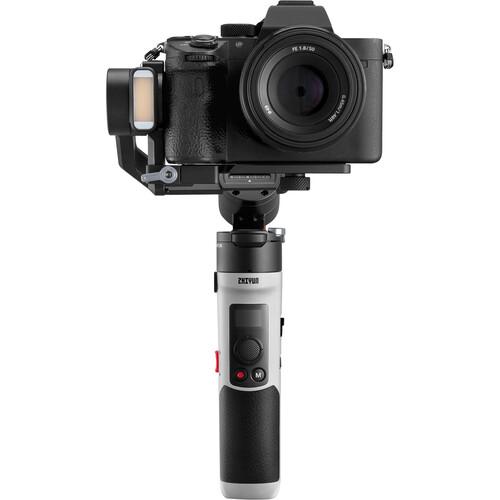تصویر از گیمبال ژیون تک کرین ام 2 اس Zhiyun-Tech CRANE-M2 S Stabilizer و دوربین سوار شده بر آن