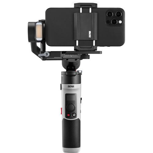 تصویر از کیت کومبو گیمبال ژیون تک کرین ام 2 اس Zhiyun-Tech CRANE-M2 S Combo Kit با گوشی سوار شده
