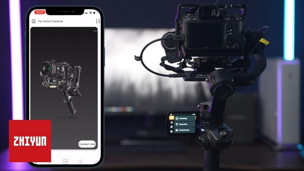 تصویر از گیمبال دوربین ژیون ویبیل 2 پرو پلاس Zhiyun-Tech Weebill 2 Pro Plus و تنظیمات آن روی تلفن همراه