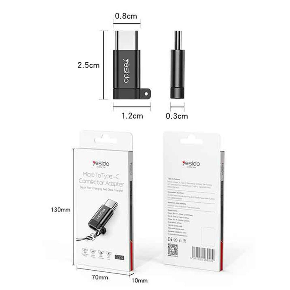 مبدل Micro USB به Type-C یسیدو YESIDO GS04