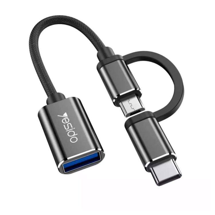 مبدل Type-C/MicroUSB به USB OTG یسیدو YESIDO GS02