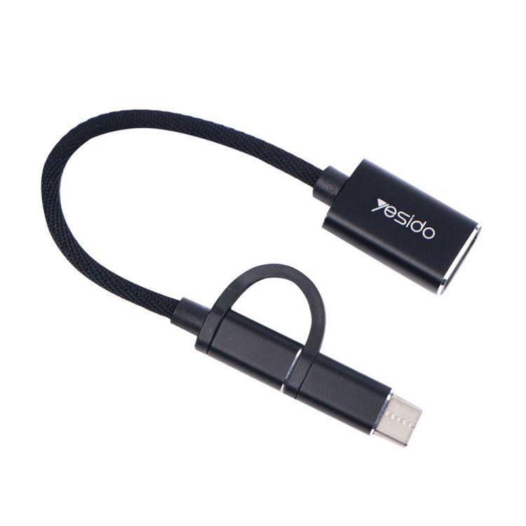 مبدل Type-C/MicroUSB به USB OTG یسیدو YESIDO GS02