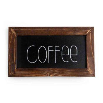 تابلو چوبی طرح coffee زمینه مشکی