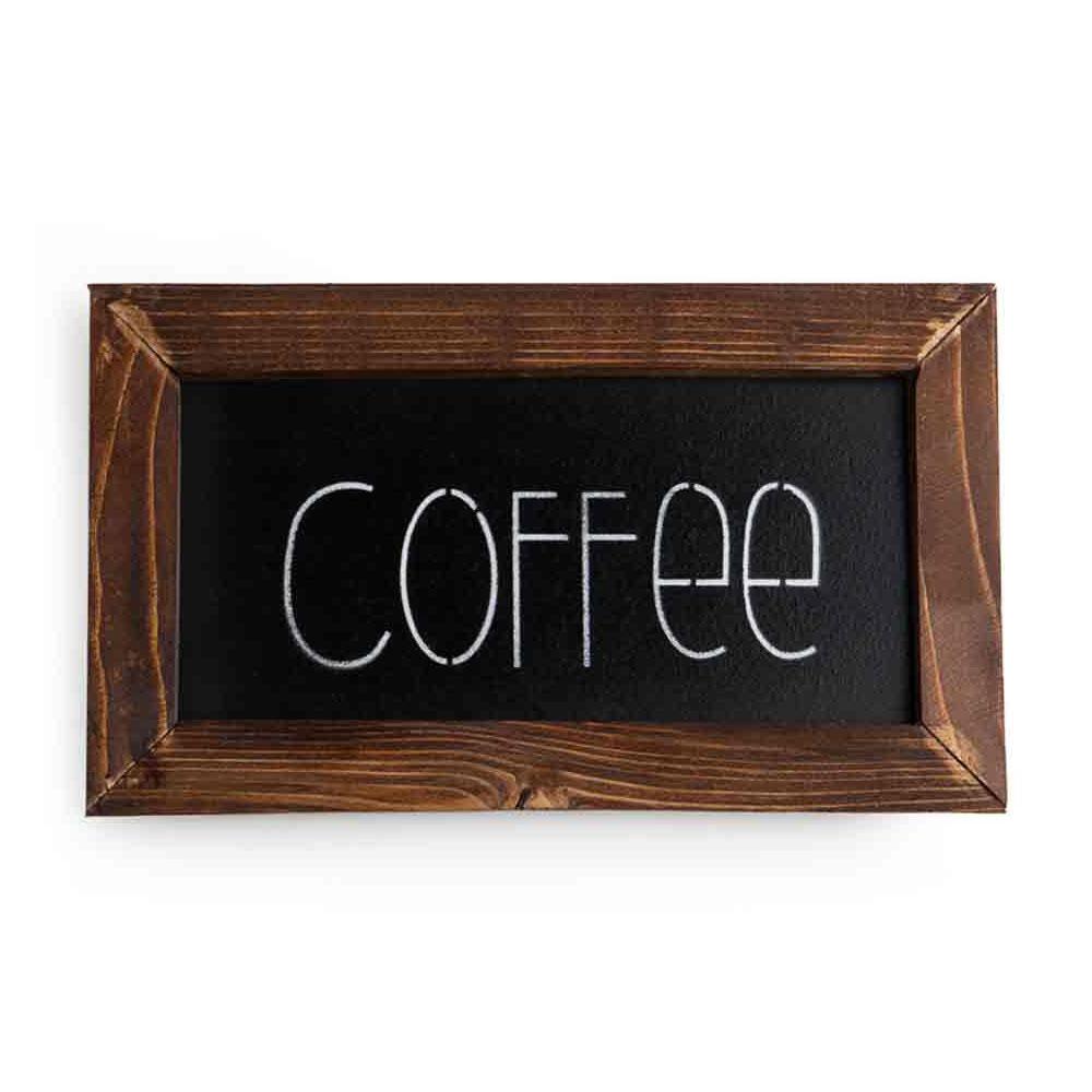 تابلو چوبی طرح coffee زمینه مشکی