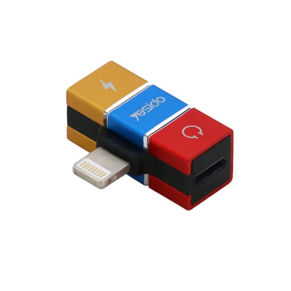 مبدل 1 به 2 Aux لایتنینگ یسیدو YESIDO YAU08