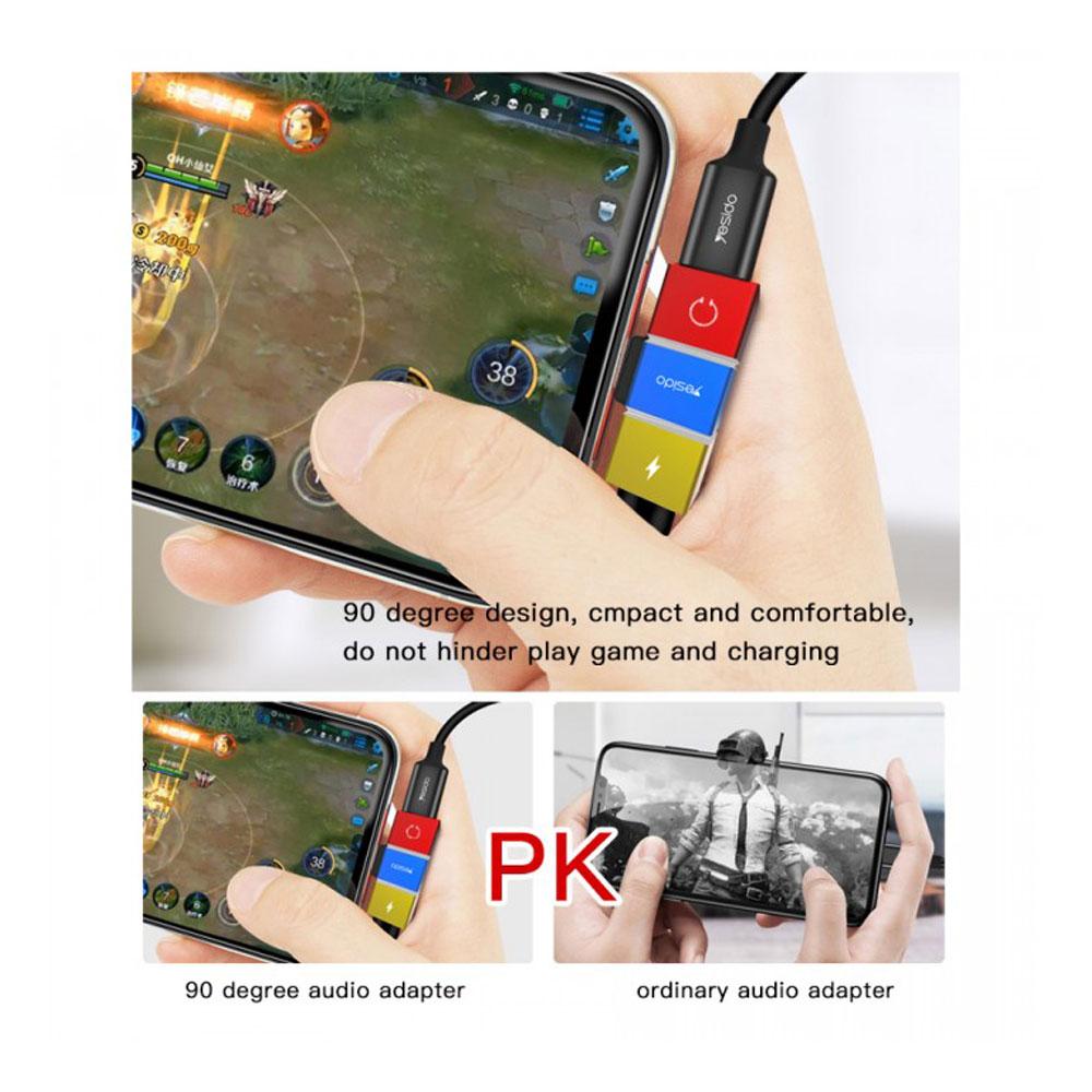 مبدل 1 به 2 Aux لایتنینگ یسیدو YESIDO YAU08