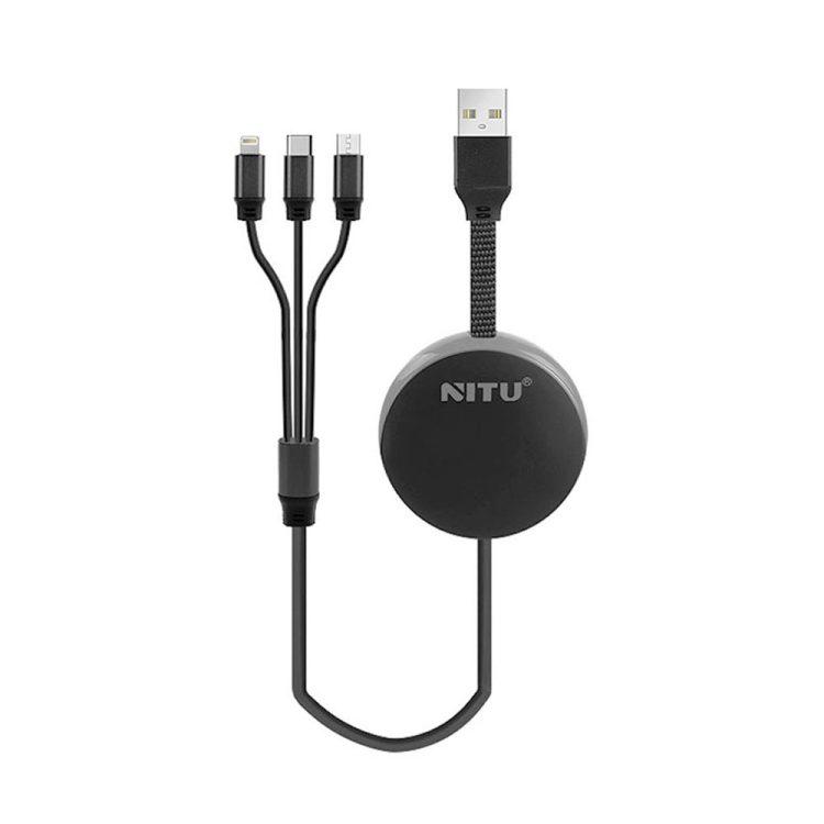 کابل ۳ کاره Lightning/ micro-USB/ Type-C نیتو NITU NT-UC90