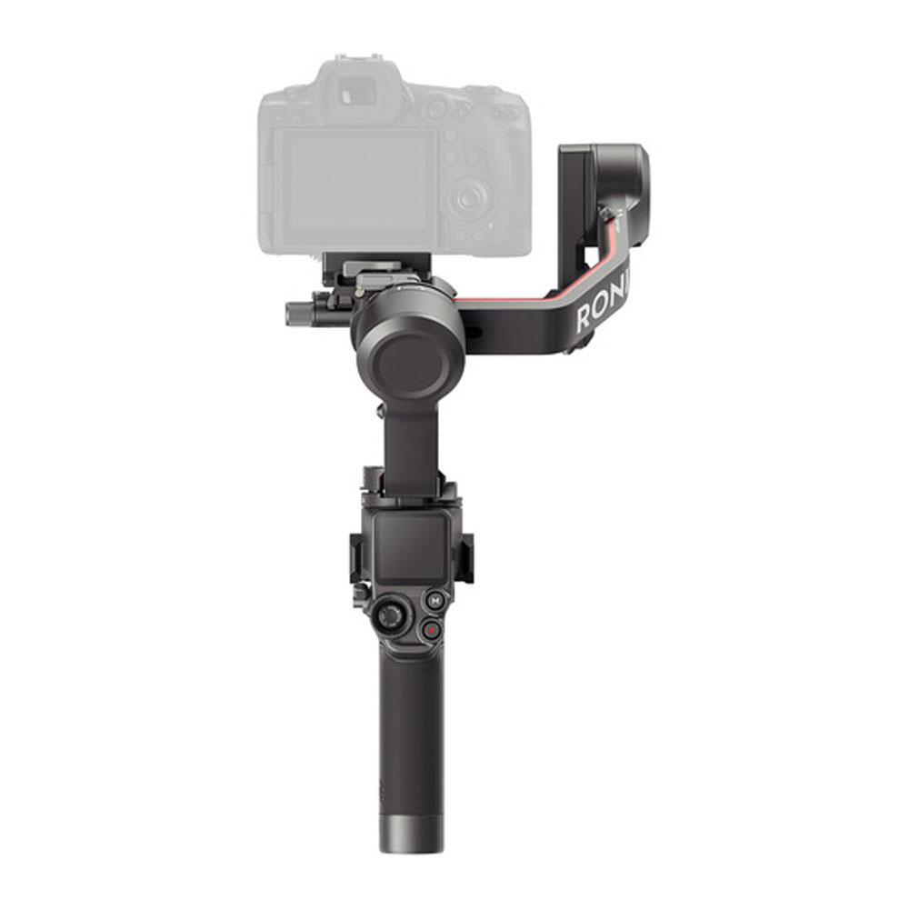 تصویر از نمای پشتی گیمبال دوربین دی جی آی آر اس 3 DJI RS 3 Gimbal Stabilizer و نحوه قرارگیری دوربین روی آن