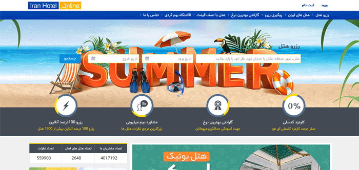 بهترین سایت های رزرو هتل در ایران
