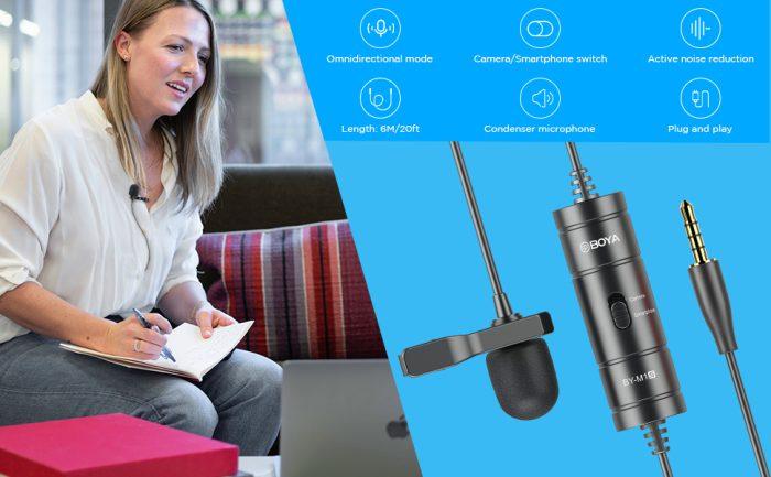 میکروفن یقه ای بویا BOYA BY-M1S مناسب بلاگرها