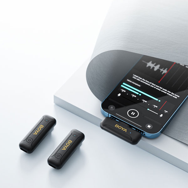 اتصال به گوشی میکروفن یقه ای بی سیم بویا BOYA BY-WM3T2-U2