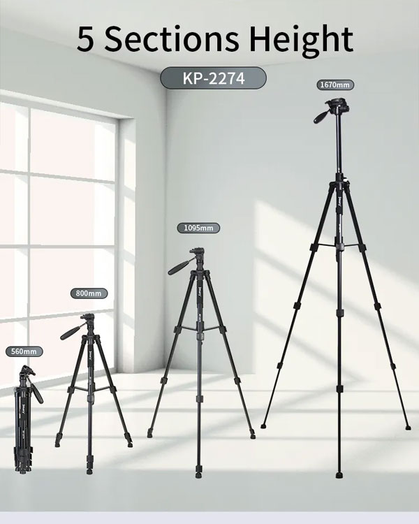 ارتفاع سه پایه دوربین جیماری Jmary KP2274 Tripod
