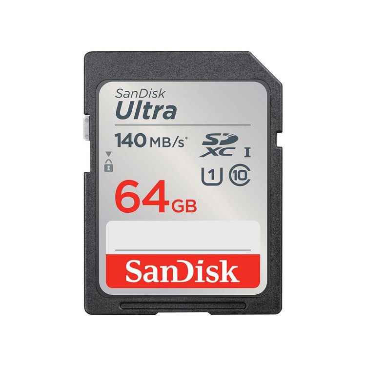 کارت حافظه اس دی سندیسک SD Sandisk 64GB 140mb Ultra